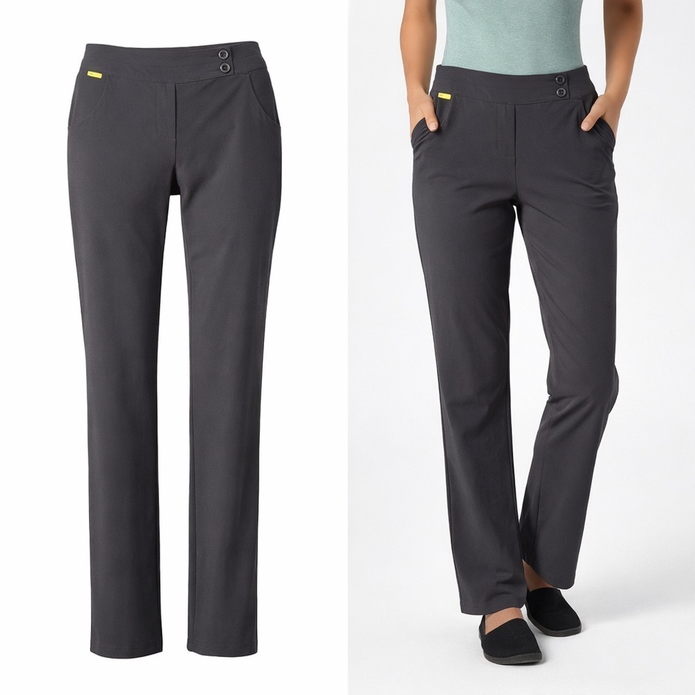 Lole | Black Straight-Leg Stretch Pants | Nylon Blend | Size 2